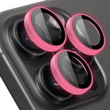 BUFF LABS iPhone 15 Pro Max / 15 Pro ile Uyumlu Renkli Neon Metal Lens Koruyucu (Pink)