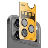 BUFF LABS iPhone 17 Pro ile Uyumlu Metal 9H Kamera Lens Koruyucu (Gri)