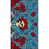 Buffalo Bandana Flower Skulls Siyah