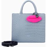 Buffalo Big Boxy Henkeltasche, Kroko Desenli Tote Çanta - Mavi