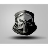 Buffalo The Punisher Tasarımlı Motorcu Buff Maske Outdoor Boyunluk Unisex Bandana Siyah