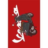 Buffalo Vespa Flag Motorcu Buff Maske Outdoor Boyunluk Unisex Bandana - Renkli - Renkli