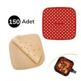 BUFFER® 150 Adet Kare Model Pişirme Kağıdı Ve Silikon Airfryer Matı 21,5 cm