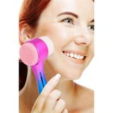 Buffer 2 Adet Çift İşlevli Renkli Cilt Yüz Temizleme Fırçası, Peeling Masaj, Gözenek Temizleyici Alet