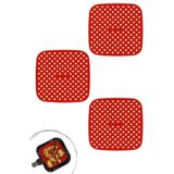 Buffer ® 3 Adet Isıya Dayanıklı Yıkanılabilir Silikon Fırın Ve Airfryer Kare Pişirme Matı 21,5cm