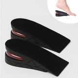 Buffer 5 cm Boy Uzatıcı Silikon Ortopedik Topuk Tabanlık, Yüksek Konforlu Gizli Yükseltici Ped, Unisex, Siyah