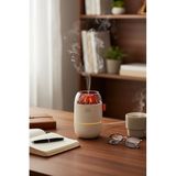 BUFFER Ahşap Odun Ateşi Tasarımlı Ultrasonik Hava Nemlendirici ve Aroma Difüzör, 280 ml, LED Işıklı, Soğuk Buhar Makinesi