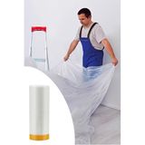BUFFER Boya Badana Eşya Koruma Hışır Örtüsü, Yapışkanlı, Şeffaf, 180 cm x 15 mt