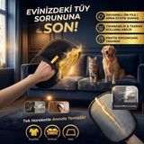 Buffer® Büyük Boy Evcil Hayvan Tüy Alma Eldiveni, Geliştirilmiş Elektrostatik Tüy Toplayıcı Kedi Köpek Bakım ve Temizlik Eldiveni