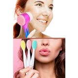 BUFFER® Cilt Yüz Gözenek Temizleme Fırçası Masaj Etkili ve 2'li Dudak Burun Peeling Yumuşatıcı Fırça