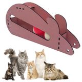BUFFER® Fare Kedi Oyunu Ahşap 2 Toplu Eğimli Sevimli Kedi Oyuncağı Tahta Kedi Oyunu