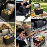 Buffer® Isı Koruyucu Termal Taşıma Çantası 32 Litre – Araç Bagaj Organizeri, Katlanabilir Keçe Saklama Çantası 37X27X25 cm