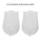 Buffer JJ98YT1987 Hamur Torbası 2'li Set Orta ve Büyük Hamur Silikon Şeffaf Yoğurma Torbası