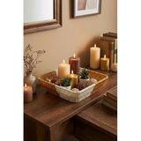 BUFFER Kare Çift Renkli Plastik Rattan Sepet, Çok Amaçlı Banyo ve Mutfak Düzenleyici, Yıkanabilir Organizer, 23.5x23.5x7.5 cm