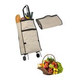 Buffer ® Katlanabilir Tekerlekli Market Çantası,Çok Amaçlı Pazar Arabası,Portatif Bez Torba