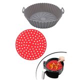 Buffer Kırmızı Silikon Fırın Ve Airfryer Yuvarlak Model Pişirme Matı 20 Cm Ve Silikon Airfyer Matı