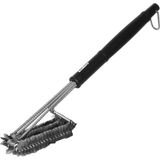 Buffer® Mangal Izgara Temizleme Fırçası - Paslanmaz Çelik Telli, Uzun Saplı Grill Temizlik Aparatı Mangal Temizlik Fırçası