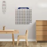 Buffer® Matematik Öğreten Yüzlük Tablo Duvarda Iz Bırakmaz Akıllı Kağıt Yapışkansız Statik 60X60 cm