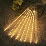 BUFFER® Meteor LED Işık Seti, Sarı Renk, USB Güç Kaynağı, 9'lu Plastik Tüp, Asmalı Dekoratif Bahçe ve Dış Mekan Aydınlatması
