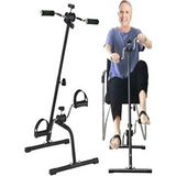 Buffer Mini Kondisyon Bisikleti, El Ayak Çift Pedallı Egzersiz Bisikleti 110 kg Taşıma Kapasitesi ile Manuel Ayarlanabilir Direnç - Siyah