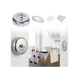 Buffer Paslanmaz Çelik Geri Çekilebilir Çamaşır İpi Duvar Tipi Duvara Monte Banyo,balkon,bahçe Çamaşır Kurutma Askısı Çok Renkli