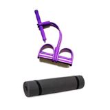 Buffer Pilates Ve Yoga Mat + Body Trimmer Kürek Çekme Aleti Kondisyon Küreği MOR-GRİ, BFMTRRMM2