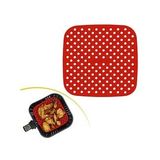 BUFFER® Renkli Isıya Dayanıklı Yıkanılabilir Silikon Fırın Ve Airfryer Kare Pişirme Matı 21,5 Cm