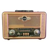 Buffer® Retro, Nostaljik, Ahşap Tasarım Bluetooth Hoparlörlü, Şarjlı, Taşınabilir Otantik Tasarımlı Fm/am Destekli Radyo NS8098