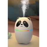 BUFFER® Sevimli Panda Figürlü Hava Nemlendirici – Ultrasonik Soğuk Buhar Makinesi, LED Işıklı Masaüs
