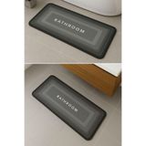 Buffer Sihirli Süper Su Emici Kaymaz Tabanlı Banyo Paspası, 40x120 cm, Gri