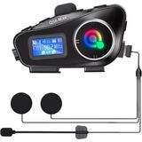 Buffer®motorsikletler Için Fener Özellikli Sd Kart Bölümlü LCD Ekranlı Kablosuz Bluetooth Kulaklıklı – Suya Dayanıklı Kask Kulaklığı - Çok Renkli