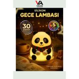 BUFFER®PX Sevimli Panda Figürlü LED Gece Lambası – 5 Renk Geçişli, Şarjlı, Çocuk Odası Ambiyans Işığı