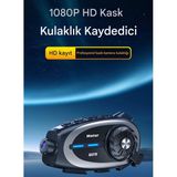 Bufs Q29 1080P Kameralı Wifi Motosiklet Kask Kulaklığı | Bluetooth 5.4, Müzik & Interkom, Su Geçirmez Ipx6 - Siyah