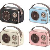 Bufs Retro Tasarımlı Mini Müthiş Ses Kalitesi | USB Şarjlı, Renkli, Şık ve Kompakt Bluetooth Hoparlör - Bej