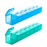BUG HULL Hap düzenleyici, ekstra büyük 2'li paket, haftalık hap kutusu, XL, büyük hap kutusu, 7 gün, büyük boy günlük ilaç düzenleyici, seyahat hap kabı, vitaminler için hap tutucu, karaciğer yağı, takviyeler