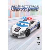 Bugatti Polis Arabası Işıklı Ve Sesli Çarp Dön Teknolojili 24 Cm Eğitici Öğretici Oyuncak Arabası