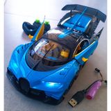Bugatti Yarış Arabası Uzaktan Kumandalı Full+Full Fonksiyon Kapı ve Bagajı Açılabilir Yüksek Kalite - Mavi