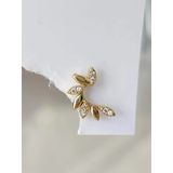Buğday Başak Arpa Model Kıkırdak Piercing Tragus Helix Altın Gold Renk Küpe