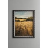 Buğday Tarlası – Vintage Desenli Çerçeve – İnce Model, Gümüş, 30 x 40