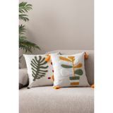 BUGİ HOME COLLECTİON 2'li Comfort Punch Desenli Kırlent Kare Dekoratif Bohem Nakışlı Koltuk Yastık Kılıfı panç 45x45