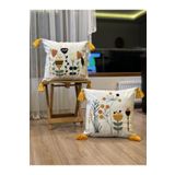 BUGİ HOME COLLECTİON 2'Lİ PUNCH İŞLEMELİ NAKIŞLI DEKORATİF KIRLENT KILIFI