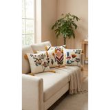 BUGİ HOME COLLECTİON 4'LÜ PUNCH İŞLEMELİ NAKIŞLI PANÇ DEKORATİF KIRLENT KILIFI