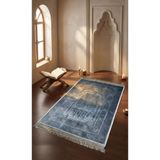 BUGİ HOME COLLECTİON Kalın Yumuşak Lüks Peluş Kaymaz Taban Namazlık Hediyelik Çeyizlik Seccade