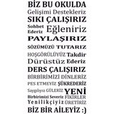 Bugico Okul Kuralları 85x130 cm Duvar Sticker