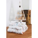 Bugula Çift Katlı Omuz Mendili 5’li Set 25x50cm Sıvı Geçirmez Müslin Doğal Yumuşak Kumaş Hediye Yıkanabilir - Standart - Renkli