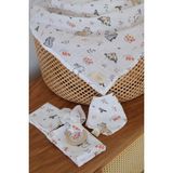 Bugula Müslin Battaniye BASIC SET 110x110cm Sincap Desen Yumuşak Doğal Kumaş Tek Kat Müslin Torunuma En Güzel Hediye