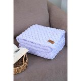 Bugula Pofidik Bebek Battaniyesi 100x100cm Lila Unisex Alize Puffy Yeni Doğan Oda Eşyası Örgü OEKO TEX Sertifika - 100 x 100 cm