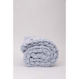 Bugula Puffy Bebek Battaniyesi 100x100cm Gri Mavi Erkek Bebek Arabası Oda Aksesuarı OEKO TEX Sertifika - 100 x 100 cm - Gri - Mavi