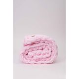 Bugula Yenidoğan Battaniye-Portbebe-Panduf 3’lü SET 100x100cm Pembe Kız Bebek Kundaklama Örtüsü Puffy İp Organik Sertifika - 100 x 100 cm