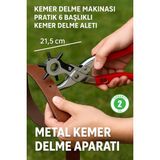 Buğz 6 Farklı Uçlu Kemer Delme Pensesi Deri Kemer ve Kumaş Için Ayarlanabilir Delik Açıcı El Aleti
